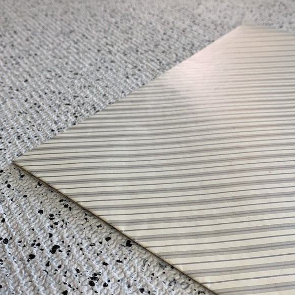 2PC Antique Giftwrap “Greetings and Best Wishes” Stripes and Automobiles - Picture 3 of 4